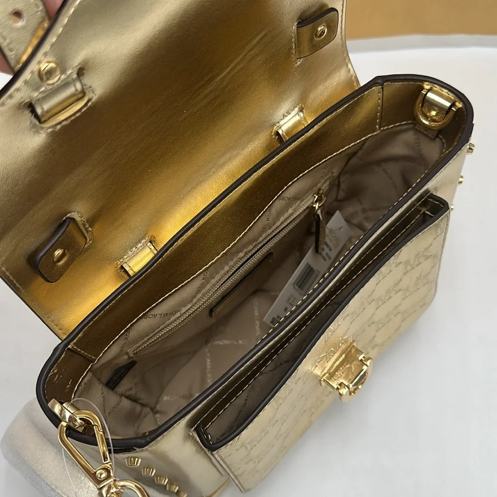 Michael Kors Manhattan Medium
Satchel Shoulder Crossbody bag MK
Pale Gold - Picture 7 of 14